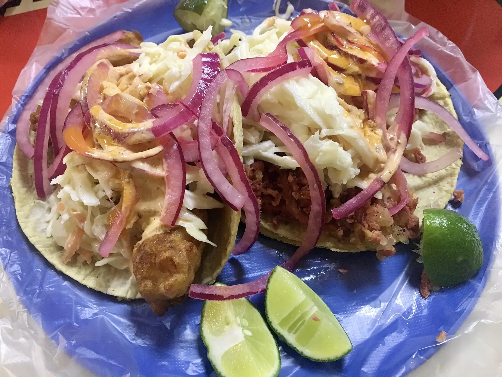 Fish tacos. The photo was not taken at an Alpharetta restaurant.