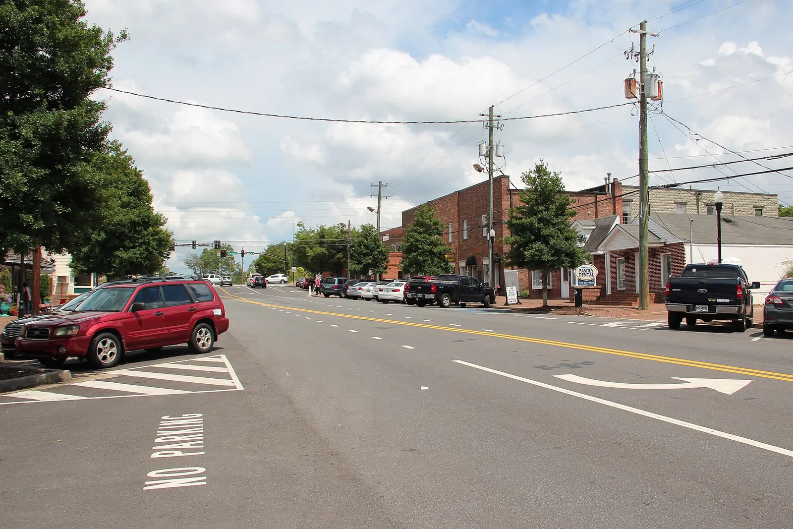 Main Street in downtown Alpharetta, a few blocks from Cumming Street
